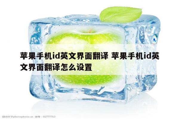 苹果手机id英文界面翻译 苹果手机id英文界面翻译怎么设置