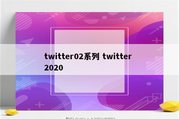 twitter02系列 twitter 2020