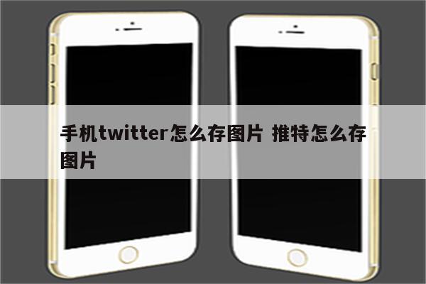 手机twitter怎么存图片 推特怎么存图片