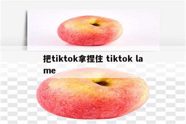 把tiktok拿捏住 tiktok lame