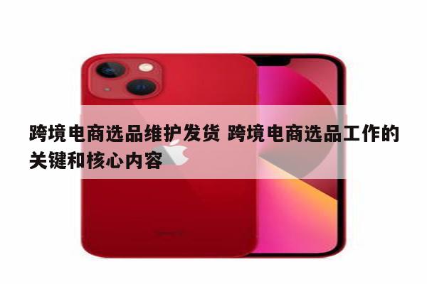 跨境电商选品维护发货 跨境电商选品工作的关键和核心内容