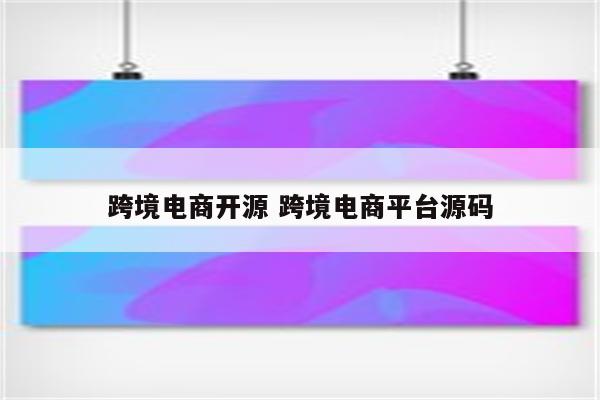 跨境电商开源 跨境电商平台源码