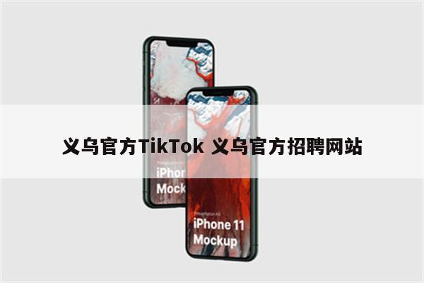 义乌官方TikTok 义乌官方招聘网站