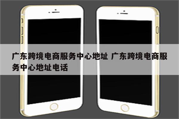 广东跨境电商服务中心地址 广东跨境电商服务中心地址电话