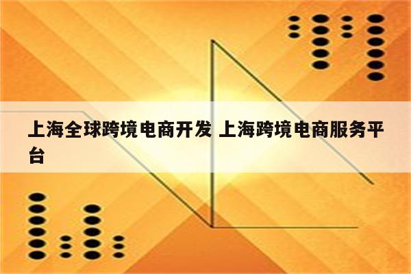 上海全球跨境电商开发 上海跨境电商服务平台