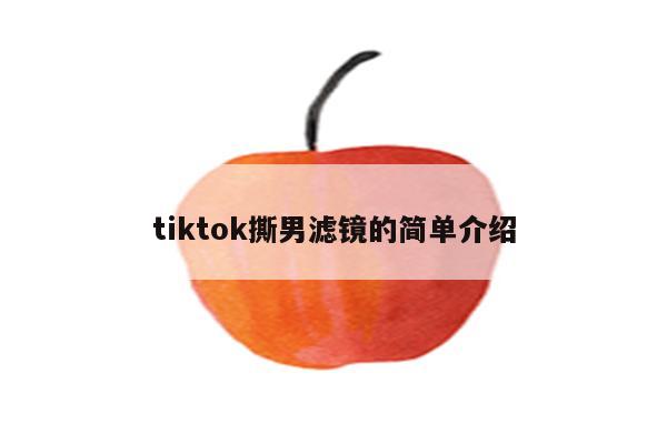 tiktok撕男滤镜的简单介绍