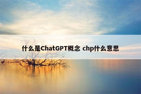 什么是ChatGPT概念 chp什么意思
