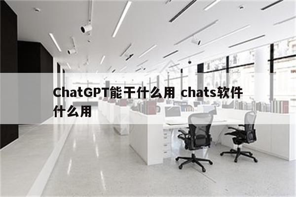 ChatGPT能干什么用 chats软件什么用