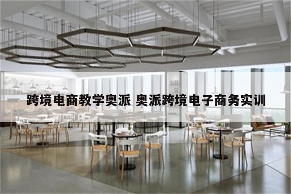 跨境电商教学奥派 奥派跨境电子商务实训