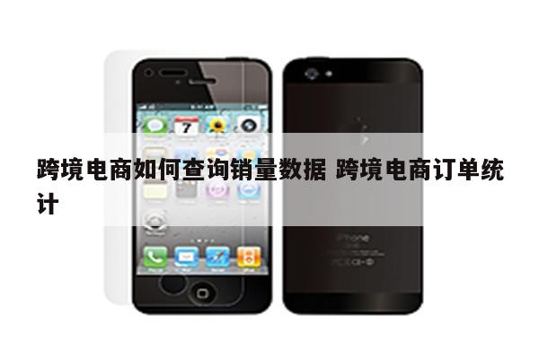 跨境电商如何查询销量数据 跨境电商订单统计