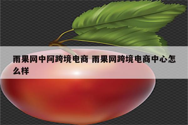 雨果网中阿跨境电商 雨果网跨境电商中心怎么样