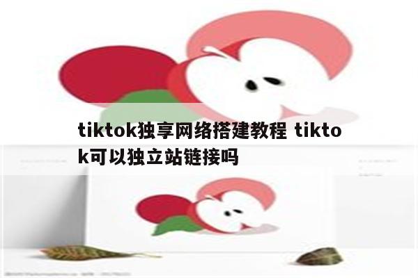 tiktok独享网络搭建教程 tiktok可以独立站链接吗