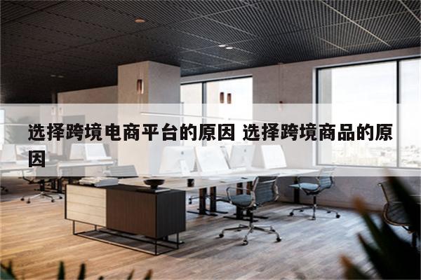 选择跨境电商平台的原因 选择跨境商品的原因