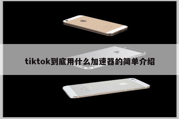 tiktok到底用什么加速器的简单介绍