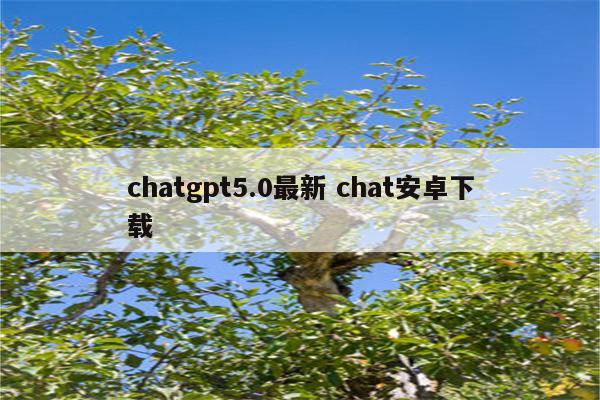 chatgpt5.0最新 chat安卓下载