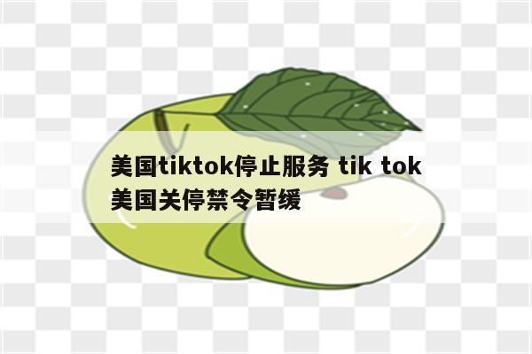 美国tiktok停止服务 tik tok美国关停禁令暂缓