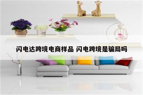 闪电达跨境电商样品 闪电跨境是骗局吗