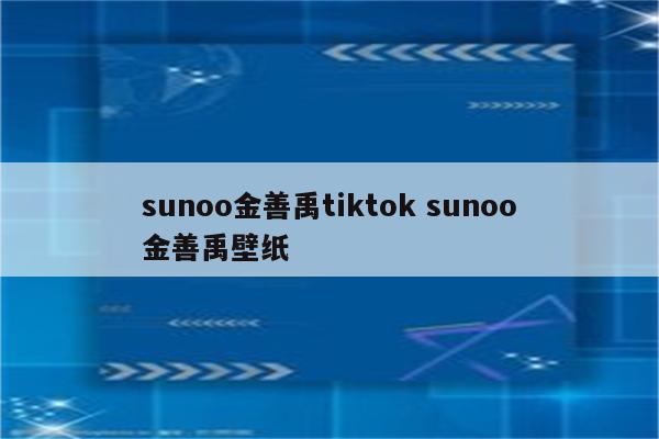 sunoo金善禹tiktok sunoo金善禹壁纸