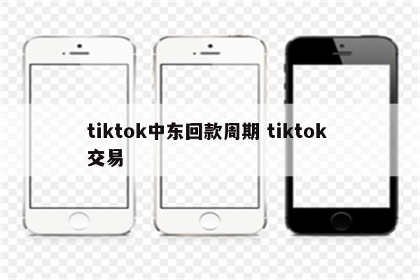 tiktok中东回款周期 tiktok 交易