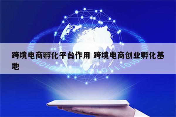 跨境电商孵化平台作用 跨境电商创业孵化基地