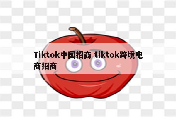 Tiktok中国招商 tiktok跨境电商招商