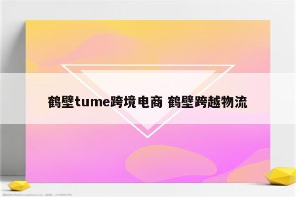 鹤壁tume跨境电商 鹤壁跨越物流