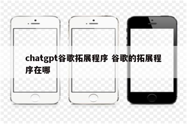 chatgpt谷歌拓展程序 谷歌的拓展程序在哪