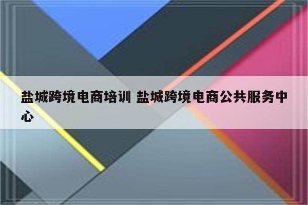 盐城跨境电商培训 盐城跨境电商公共服务中心