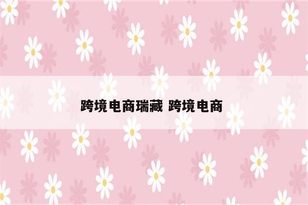 跨境电商瑞藏 跨境电商 