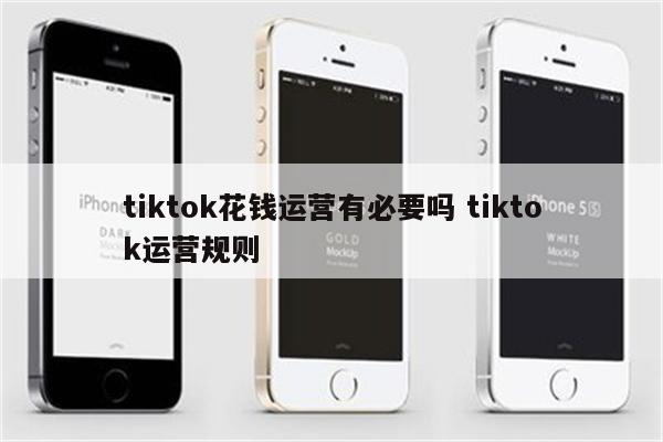 tiktok花钱运营有必要吗 tiktok运营规则