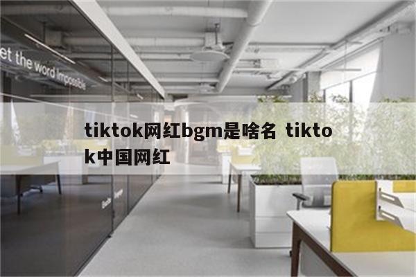 tiktok网红bgm是啥名 tiktok中国网红