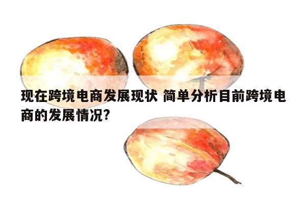 现在跨境电商发展现状 简单分析目前跨境电商的发展情况?