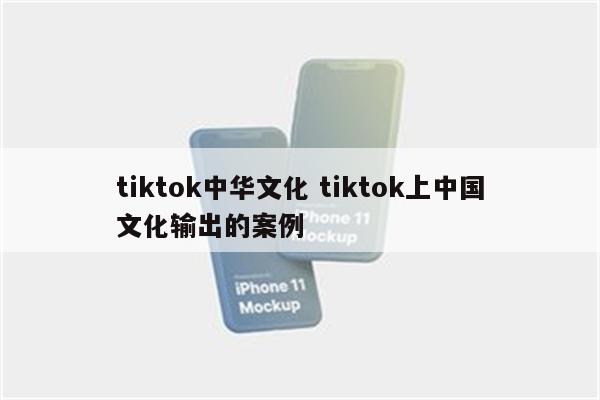 tiktok中华文化 tiktok上中国文化输出的案例