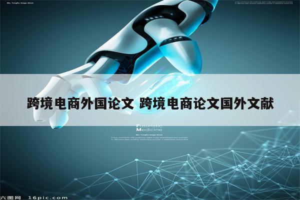 跨境电商外国论文 跨境电商论文国外文献