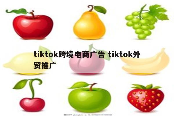 tiktok跨境电商广告 tiktok外贸推广
