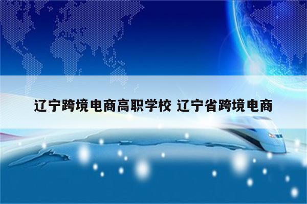 辽宁跨境电商高职学校 辽宁省跨境电商