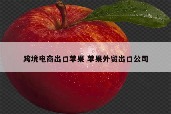 跨境电商出口苹果 苹果外贸出口公司