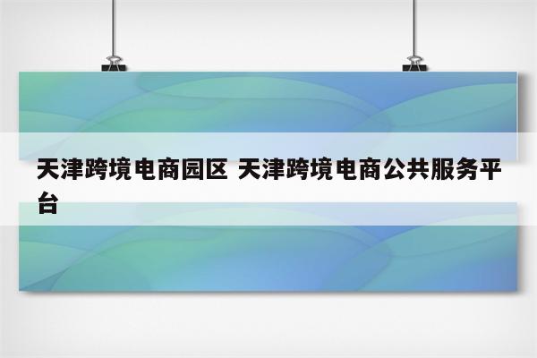 天津跨境电商园区 天津跨境电商公共服务平台