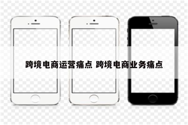 跨境电商运营痛点 跨境电商业务痛点