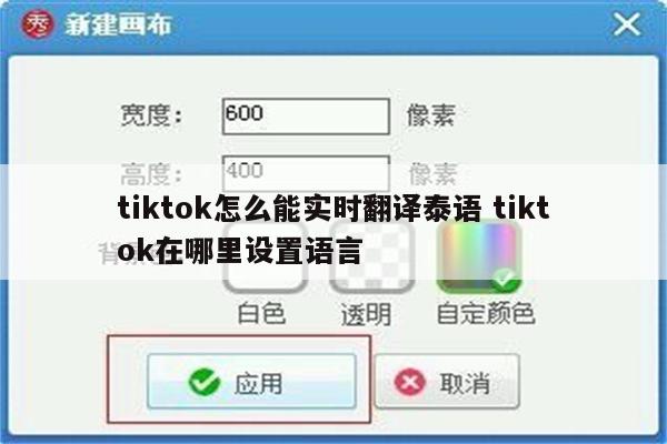 tiktok怎么能实时翻译泰语 tiktok在哪里设置语言