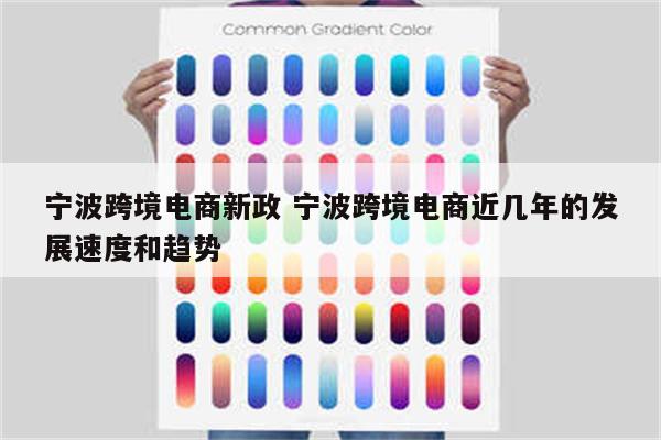 宁波跨境电商新政 宁波跨境电商近几年的发展速度和趋势