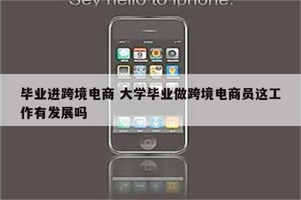 毕业进跨境电商 大学毕业做跨境电商员这工作有发展吗