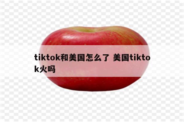 tiktok和美国怎么了 美国tiktok火吗