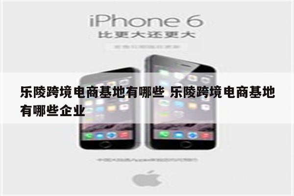 乐陵跨境电商基地有哪些 乐陵跨境电商基地有哪些企业