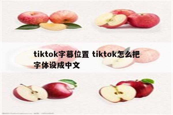 tiktok字幕位置 tiktok怎么把字体设成中文