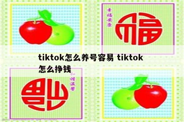 tiktok怎么养号容易 tiktok 怎么挣钱