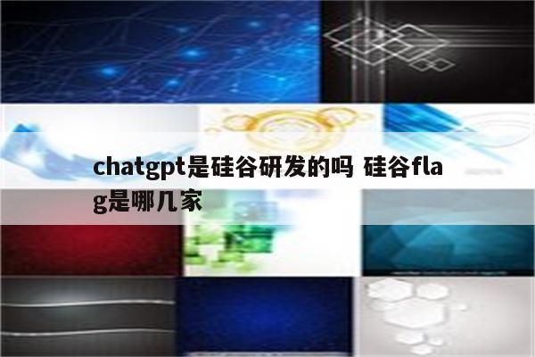 chatgpt是硅谷研发的吗 硅谷flag是哪几家