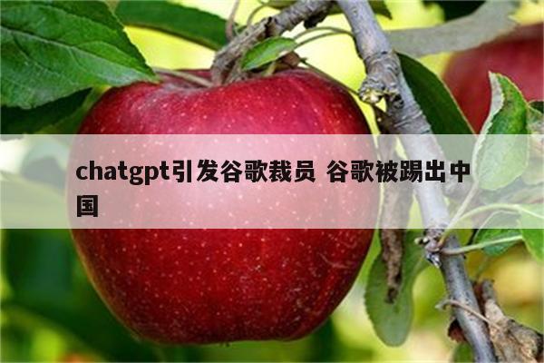 chatgpt引发谷歌裁员 谷歌被踢出中国