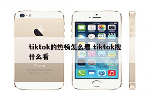 tiktok的热榜怎么看 tiktok搜什么看