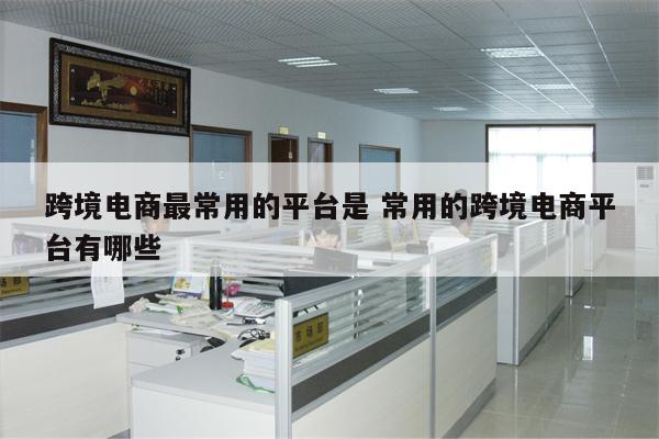 跨境电商最常用的平台是 常用的跨境电商平台有哪些